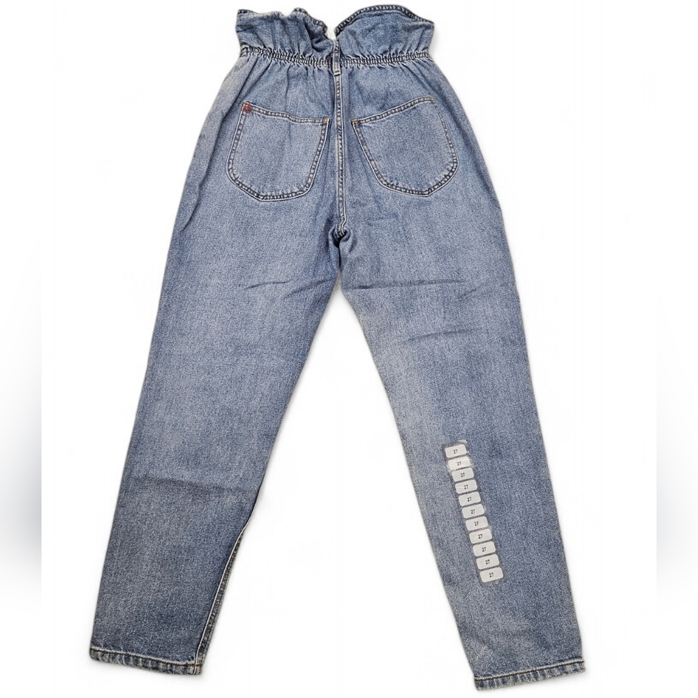Urban Outfitters BDG High Rise Pleated Fold Over Mom Jeans In Blue Size 27 - Picture 4 of 11